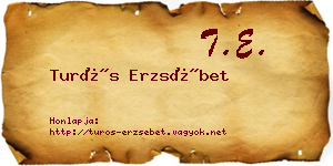 Turós Erzsébet névjegykártya